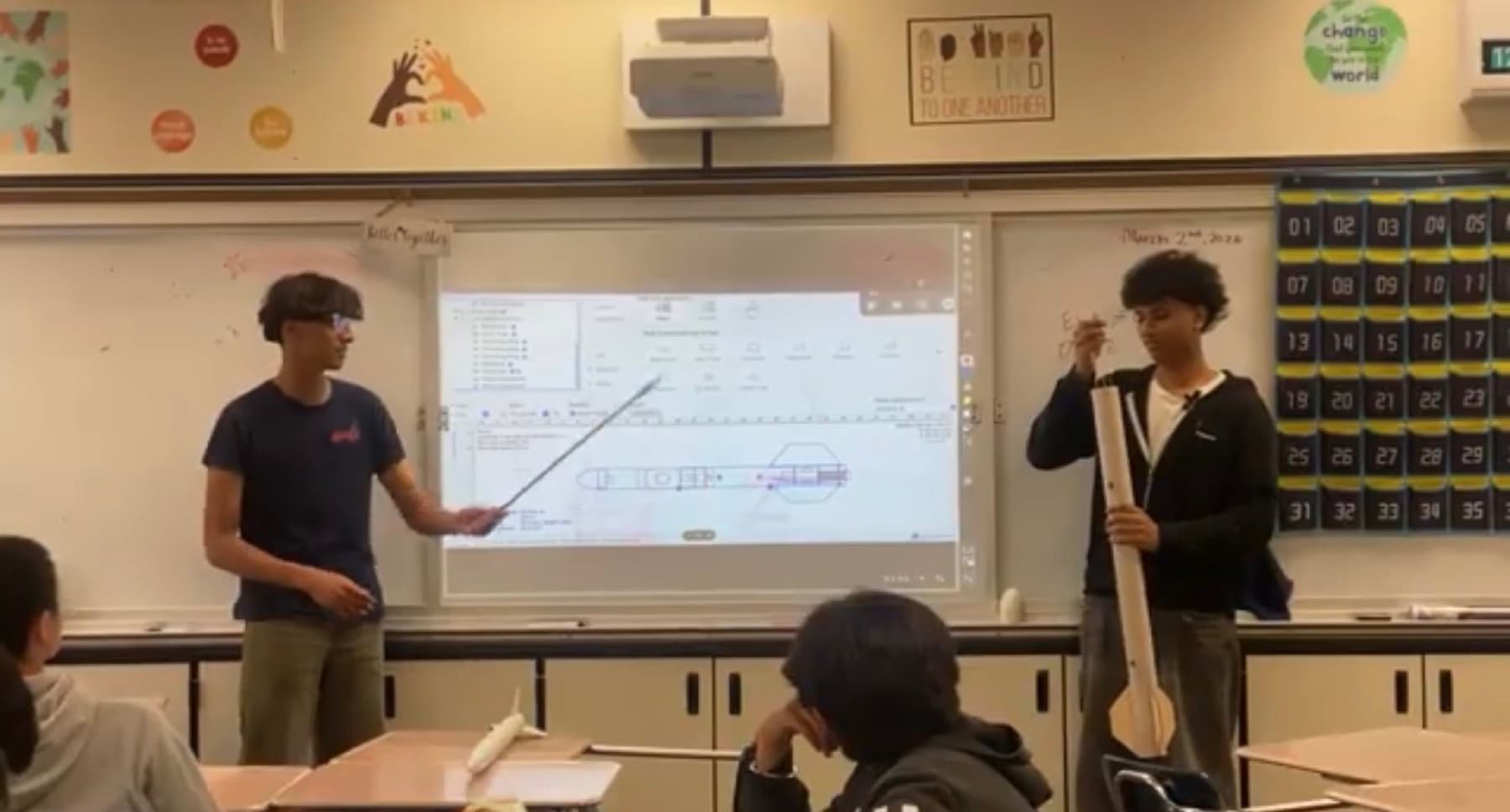 A student flight team working together on their rocket